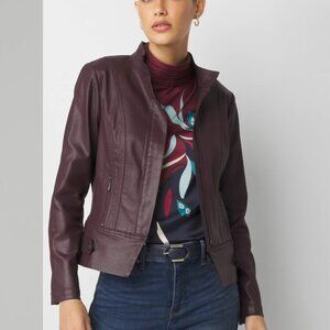 NWT chic biker jacket WHBM 10 P
